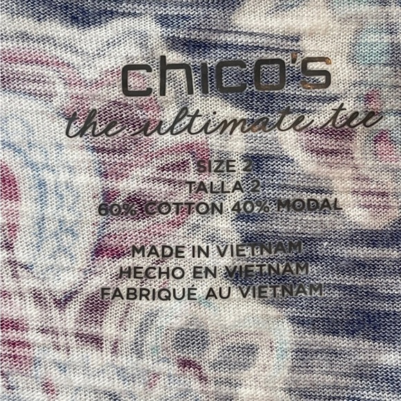 Chico's Vibrant Multi-Colored Duster Tee - Size 2 - Picture 10 of 13